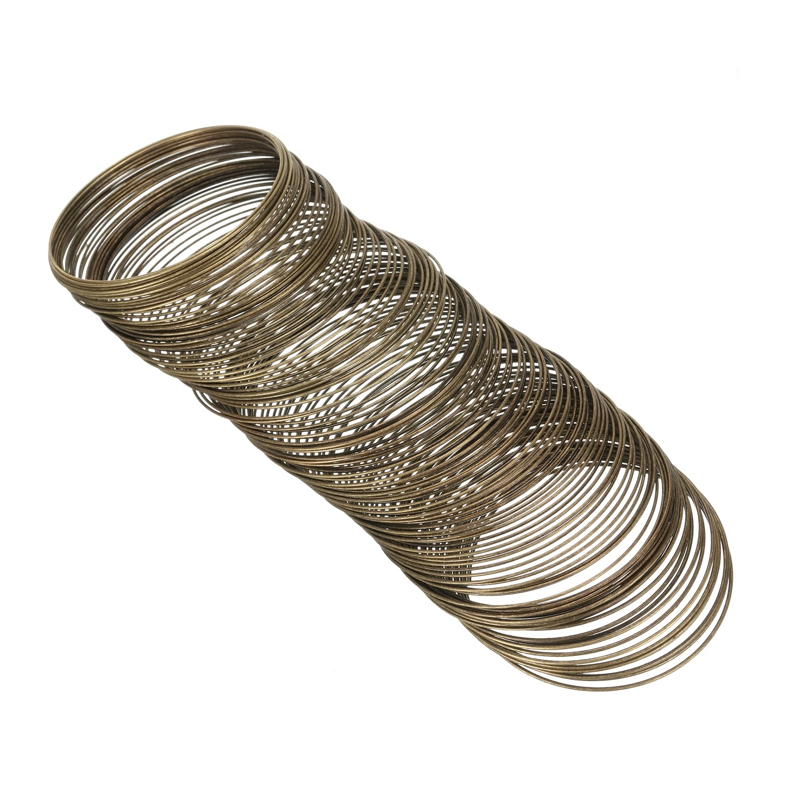 PATIKIL 100 Loops Memory Wire, 1pcs 0.8mm 20 Gauge Jewelry Wire Craft Wire Memory Steel Wire for Jewelry Making Bracelets Beading DIY Crafts, Cyan