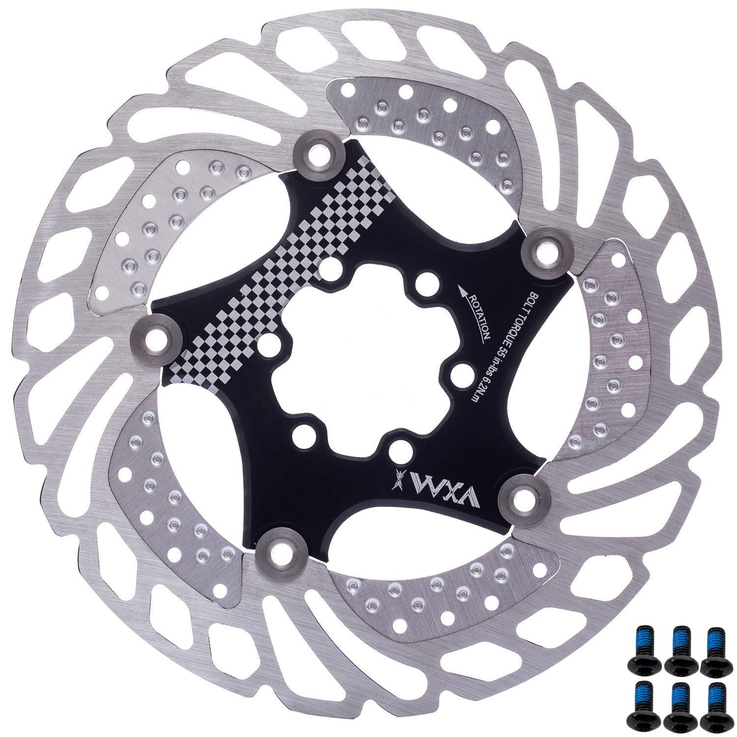 YBEKI Premium Floating Disc Brake Rotor (140/160/180/203mm) - 7075-T6 Aircraft Aluminum Core & Stainless Steel - 72° 6-Bolt Design for MTB/Road/BMX - Enhanced Heat Dissipation & 0.08mm Precision