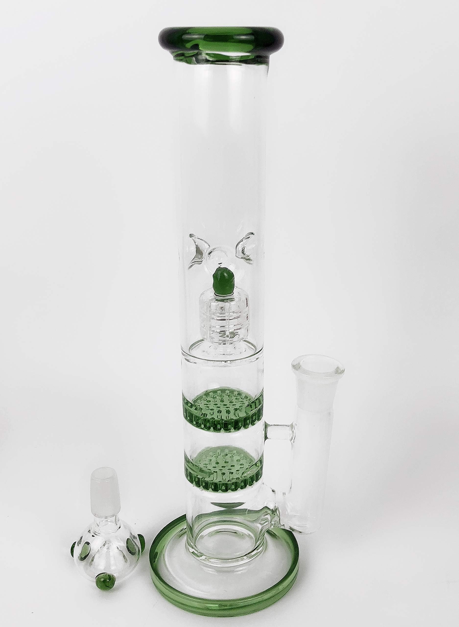 XPQY Glass vases with Multi-Purpose Height of 11 inches (Green)