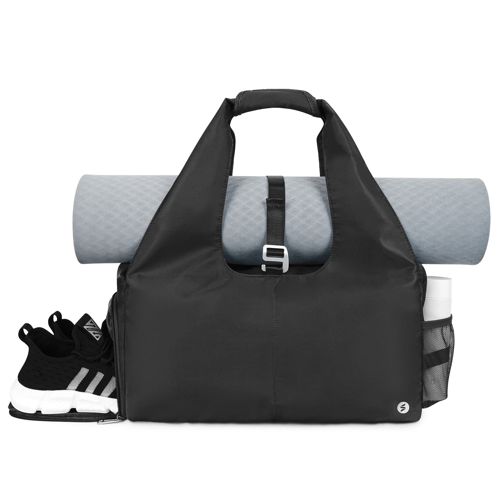 Sportsnew Yoga Mat bag, Gym Bag with Shoes Compartment and Wet Pocket, Yoga Tote Bag with Adjustable Strap for Daily Travel Pilates Office