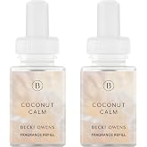 Pura & Becki Owens Home Duftrefill – Smart Home Diffusor Nachfüllung, Coconut Calm, 2er Pack