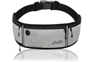 RUNLIGHT Slim Running Belt Fanny Pack Bag with Water Bottle Waist Pack for Women Men Reflective Belt Phone Holder for Running Walking Race Hiking