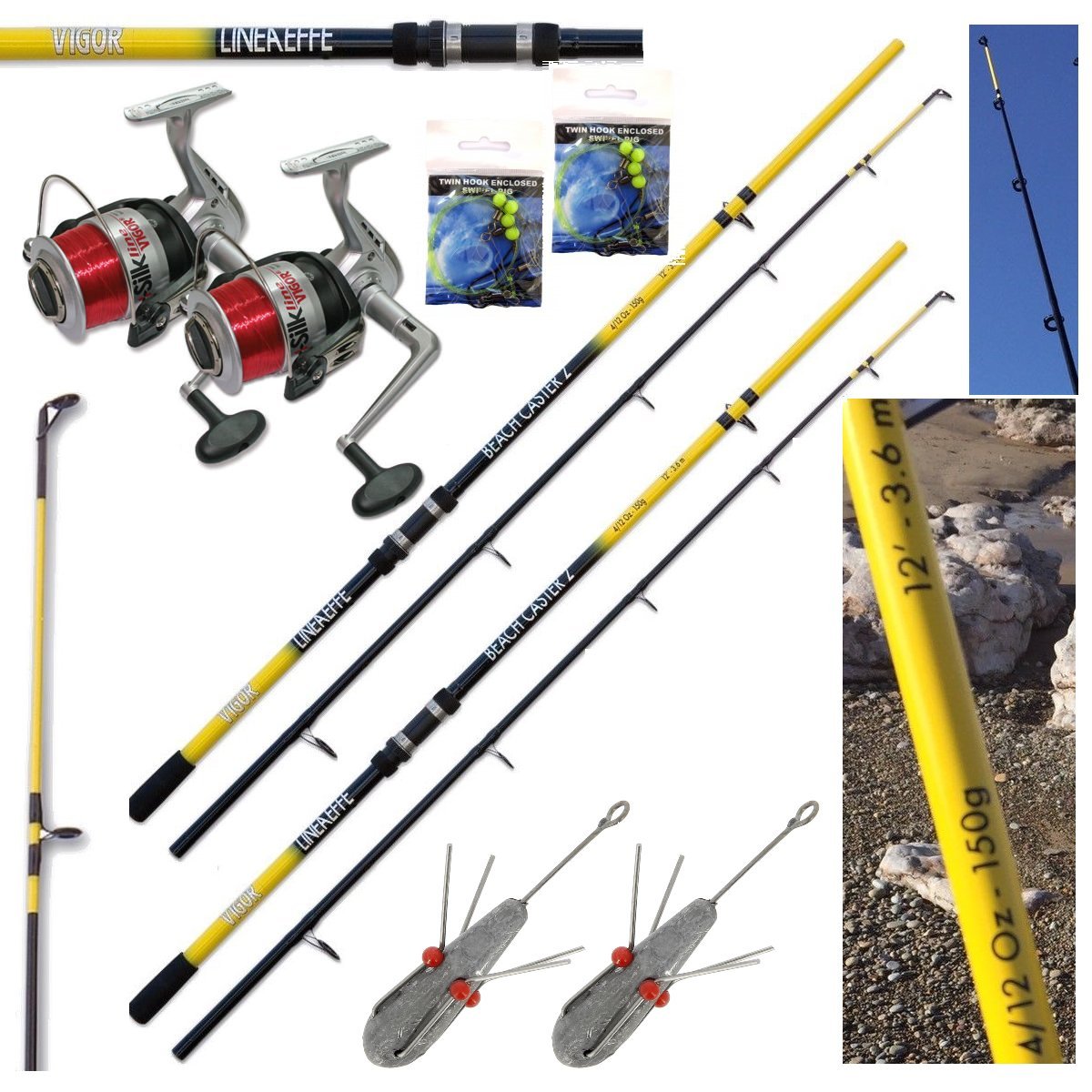 beachcaster rod and reel