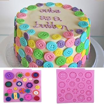 Silicone Flower Button Fondant Chocolate Mould Cake Decor Icing