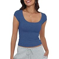 Star Vixen Women's Plus Size Hanky Hem Top – Rust Color, Scoop Neck, Elbow-Length Sleeves, Wrinkle-Resistant Knit - View #7