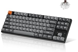 Keychron K8 Max TKL Mechanical Keyboard Wireless, 87 Keys QMK 2.4 GHz/Bluetooth 5.1/Wired Connection, White Backlit with Programmable Keychron Super Brown Switch for macOS Windows Linux