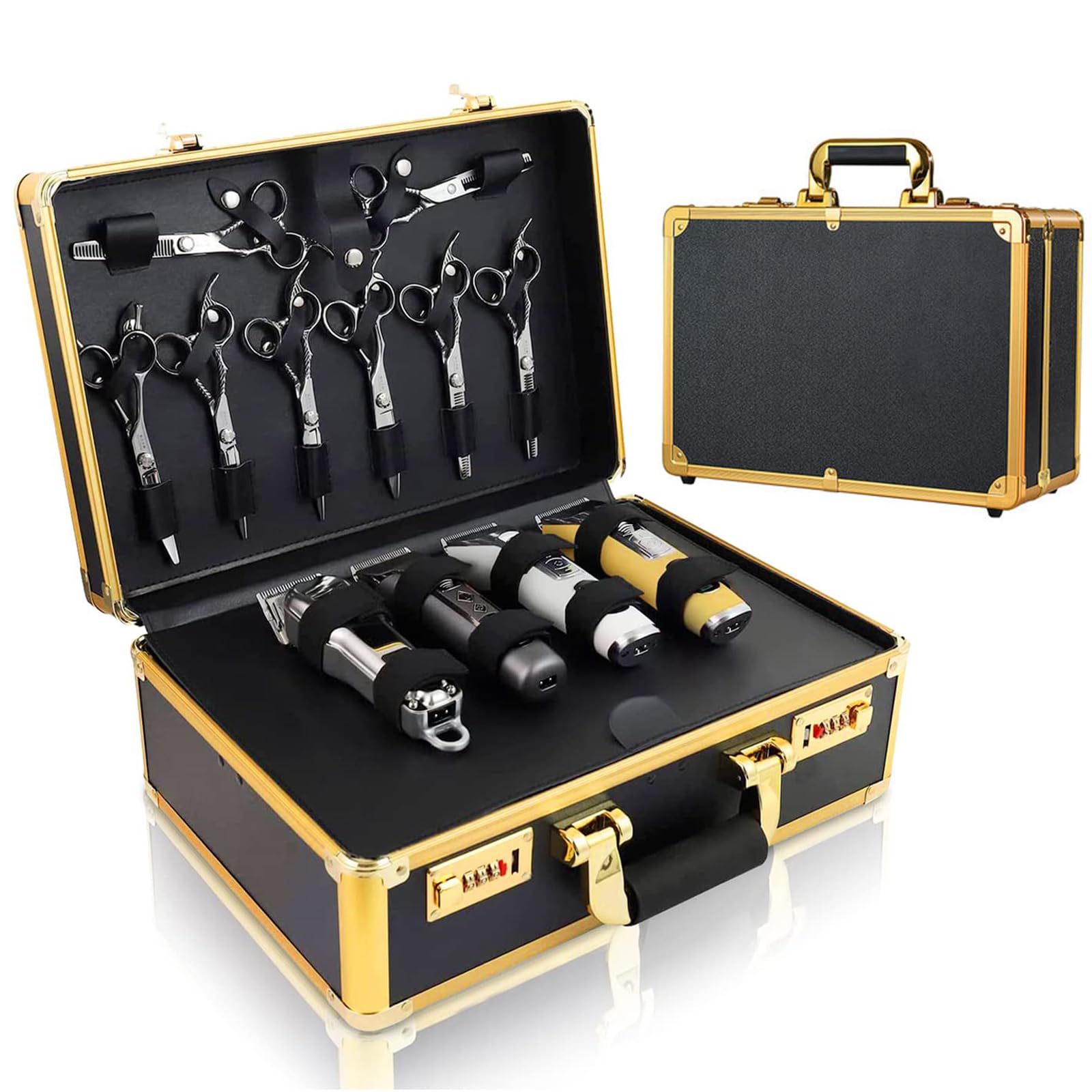 Photo 1 of ***SEE NOTES*** HUIMSWARM Professional Barber Supplies Case, Portable Travel Carrying Case for Hair Stylist & Pet Groomer, Multi-Space Design, Sturdy, Large-Capacity Mobile Stations