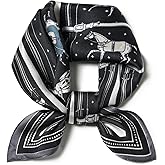 SHIROUYU 100% Mulberry Silk Scarf 21 "x 21" Square - Neck Scarf - Women Men Small Square Pocket Scarf - With Gift Packed