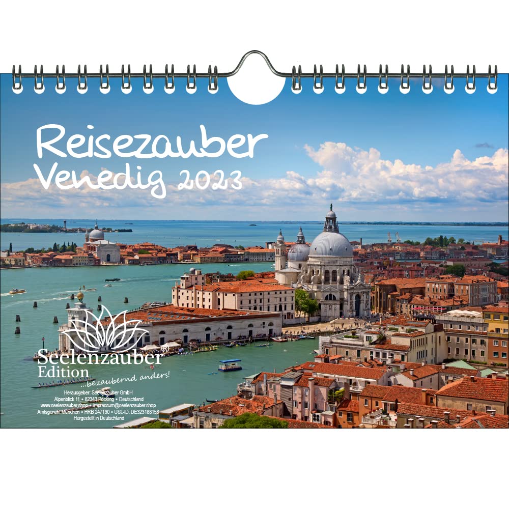 Travel Magic Venice DIN A5 Wall Calendar for 2023 Italy Seelenzauber