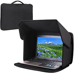 JIANJICAL Laptop Sun Visor & Privacy Screen for 16" Laptop, Briefcase | Anti-glare, privacy screen, portable – perfect for ou