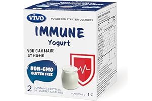 VIVO Immune Yogurt Starter/Natural (5 Boxes) Makes up to 30 liters of Yogurt