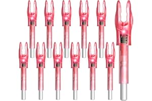 XHYCKJ 6/12PCS G Lighted Nocks for Arrows with .165 .204 .233 .244 .246 Inside Diameter Bolts with X, H, S, GT Bushings