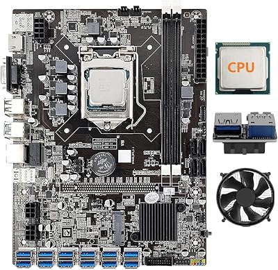 Lodokdre B75 12 Card Mining Motherboard CPU Fan USB3.0 19-Pin Adapter LGA1155