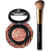 LAURA GELLER NEW YORK Baked Blush-n-Brighten Marbleized Blush + Angled Brush (05 Sunswept, 47mm)