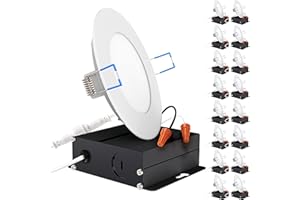SUNCO LIGHTING Sunco 16 Pack 4 Inch Ultra Thin LED Recessed Ceiling Lights Slim, 5000K Daylight, Dimmable, 10W, Wafer Thin, Canless with Junction Box