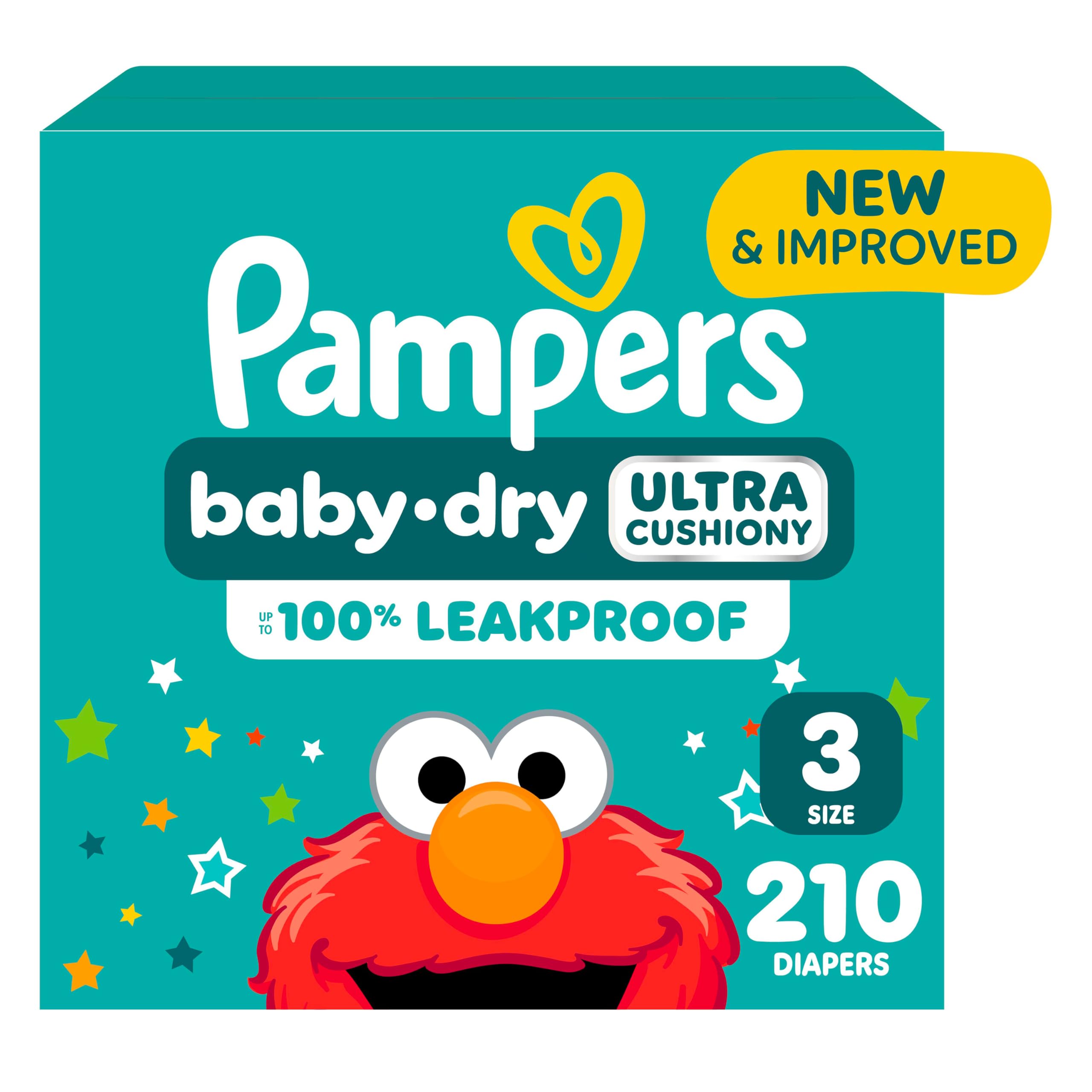 Photo 1 of Pampers Diapers - Baby Dry - Size 3, 210 Count, Absorbent Disposable Infant Diaper (Packaging May Vary)