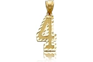LoveBling 10k Yellow Gold Diamond Cut Sports Jersey Pendant (Medium)