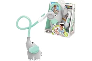 Yookidoo - Elephant Baby Bath Shower Head - Teal - Suitable for Newborns, Infants, and Toddlers - Can be Used as a Bath Toy -