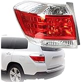munirater 1-Pack Rear Left Tail Light Brake Lamp Assembly Replacement for Highlander 2011-2013 Driver Side