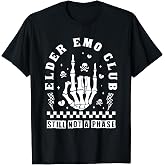 Elder Emo Club Still Not A Phase Skeleton Hand Rock Tee T-Shirt