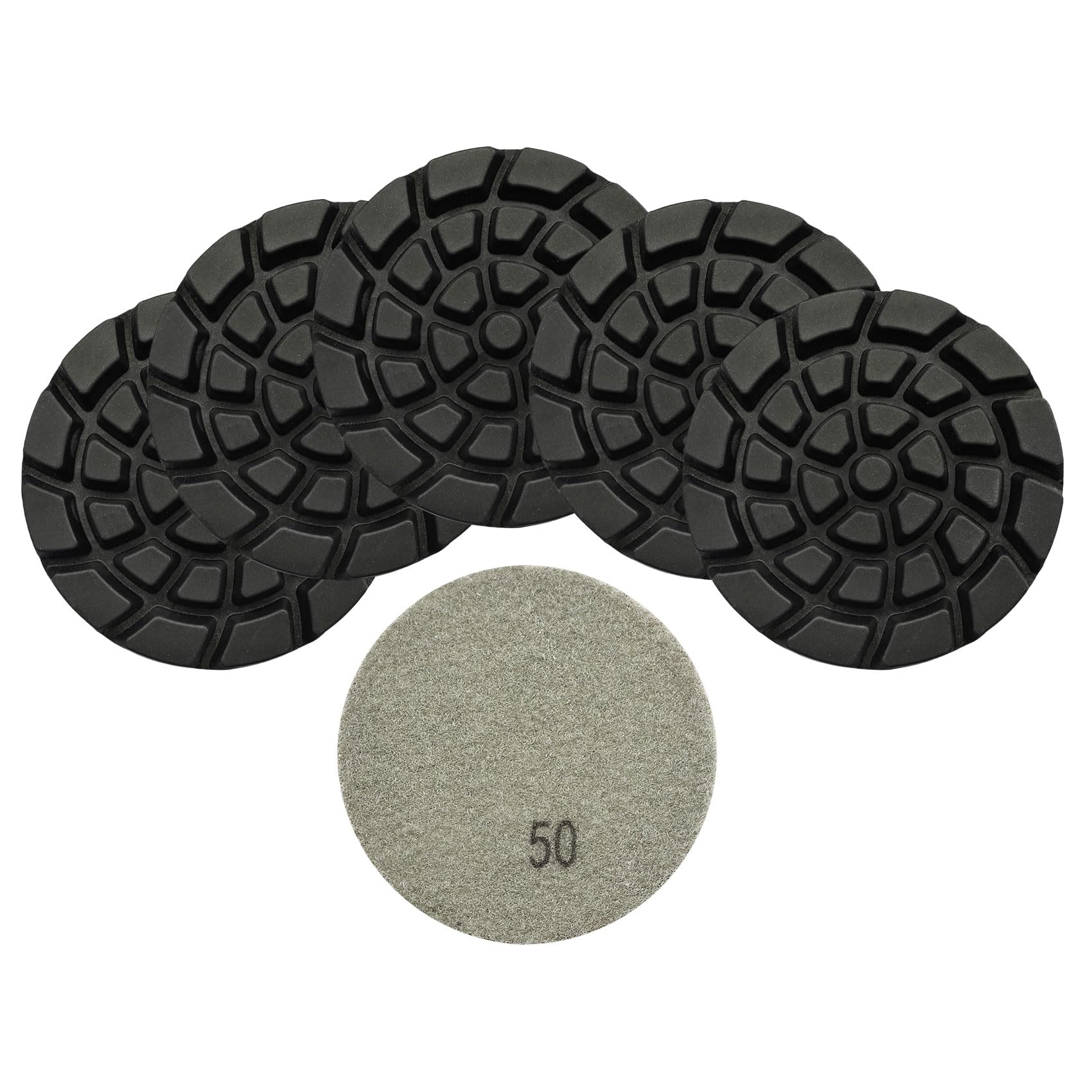 Diamond Concrete Polishing Pads - BRSCHNITT 6pcs 4 inch Grit#50 Resin Bond Renew Pads Beton Floor Renew Reparing Disk