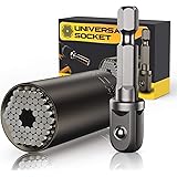 Universal Socket Tool Gift for Men, Grip Socket Set Fits Standard 1/4'' - 3/4'' with Multi-Function Power Drill Adapter, Vale