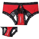 Tnmabik Women's Lace Bikini Panties - Seamless Invisible Underwear, Embroidered Hipster Briefs Comfortable Breathable