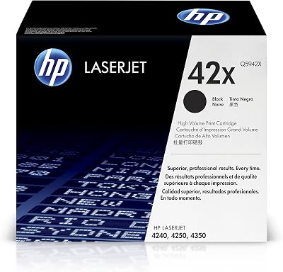HP 42X Q5942X High Yield Black Original LaserJet Toner Cartridge - 20000 Pages