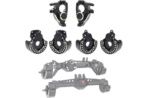 AMK F10 Axle Brass Knuckle Weights with Front & Rear Portal Covers for 1/10 RC Crawler Vanquish VRD VS4-10 Phoenix, Lower COG LCG Upgrade Parts (3-in-1 Set)