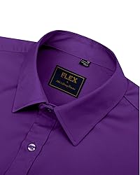 J.VER Men's Dress Shirts Solid Long Sleeve Stretch