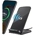 DGPLUS Wireless Phone Charger for iPhone & Android, 15W Fast Qi Wireless Charger Stand for iPhone 16 Pro Max 15 14 13 12 Plus 11 Samsung Galaxy S26 Ultra Z Note Pixel 9 (Classic Black)