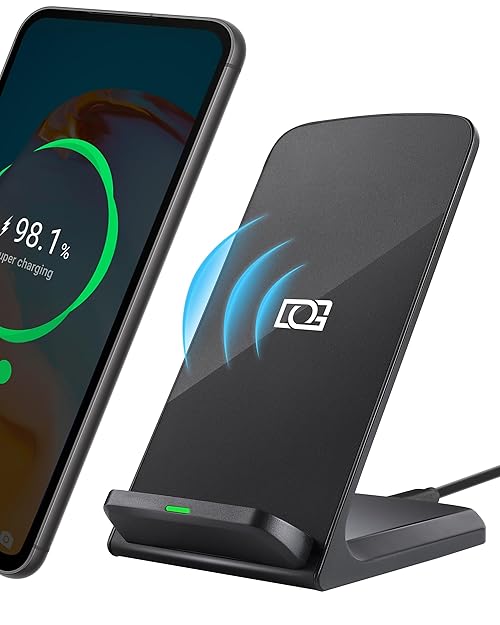 DGPLUS Wireless Phone Charger for Apple & Android, 15W Fast Qi Charging Stand for iPhone 17 Pro Max 16 15 14 13 12 11 Plus Samsung Galaxy S25 Z Flip Fold Note Pixel 10 (1)
