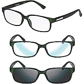Croakies Palma Photochromic Progressive Eyewear | UV400 Sunglass for Outdoor | Bluelight Eyeglass for HEV Devices | Bundle