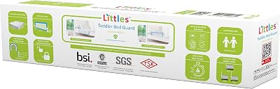 Littles Bed Guard Rail for Toddler Child Baby 110 cm x 48.5 cm Blue