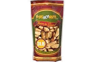 We Got Nuts, Roasted Salted Brazil Nuts, Whole, Shelled, 3 Lbs., Packed Fresh in a Resealable Bag, Gluten Free, Protein Rich,