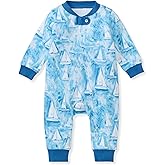 Burt's Bees Baby Boys Sleep and Play PJs, 100% Organic Cotton One-Piece Zip Front Romper Jumpsuit Pajamas