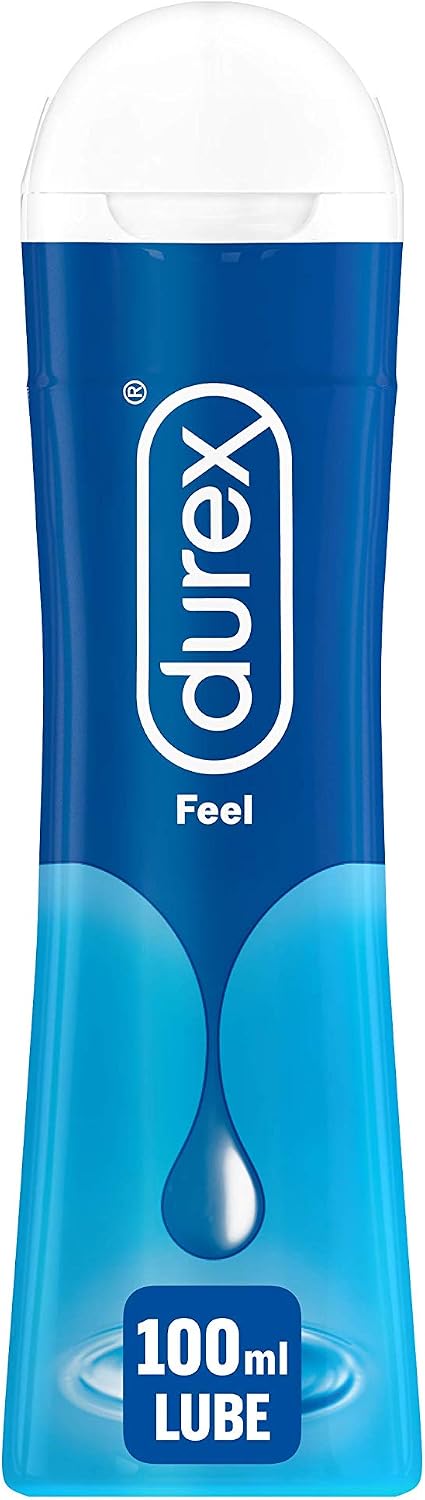 Durex Play Feel Water Based Lube, 100ml, Gentle, pH Friendly, Non Sticky, Non Staining, Unflavoured, Condom & Toy Compatible