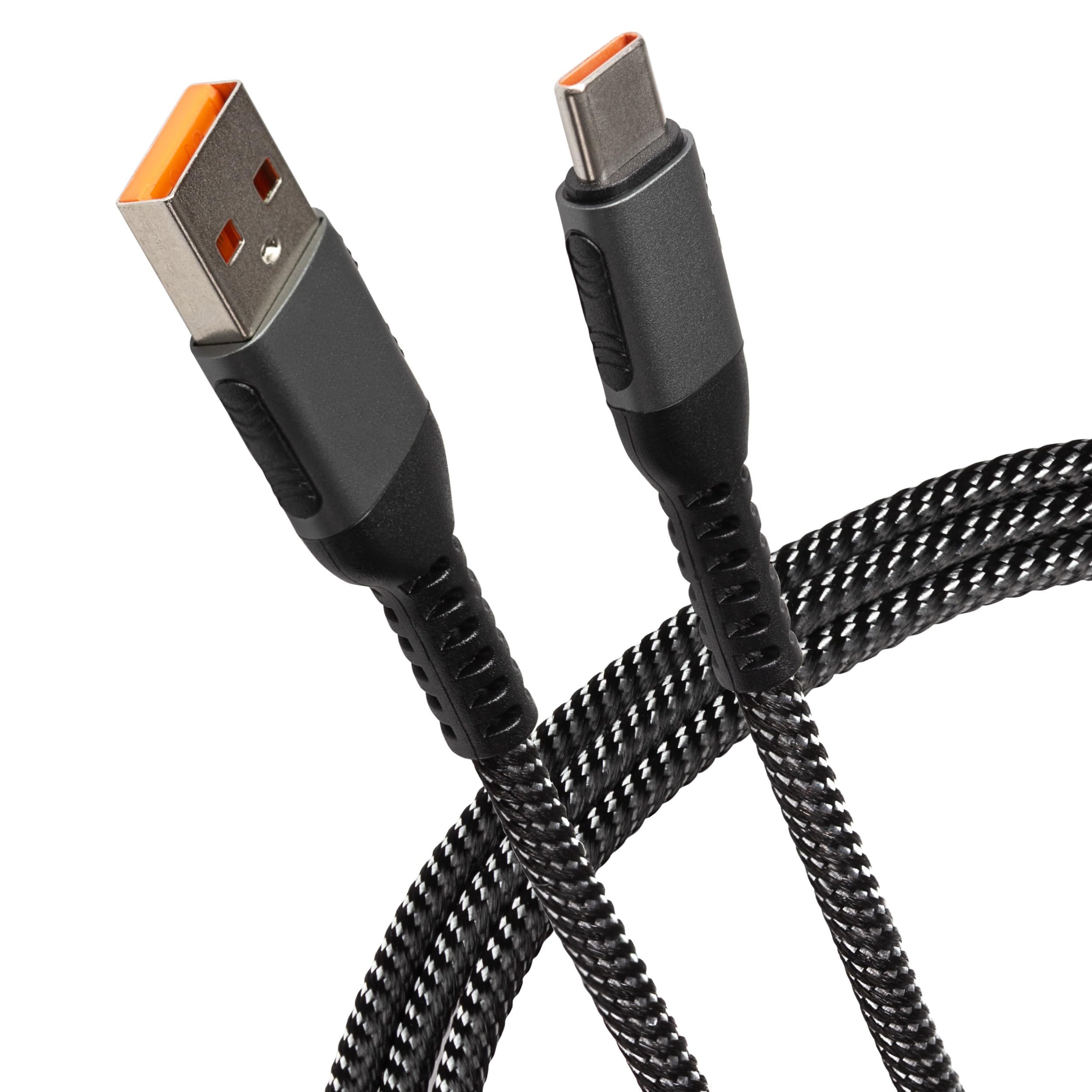 Maplin USB C to USB-A Cable Braided 15W, 2m, Charging and Syncing, for Apple MacBook, iPad Pro, iPad Air, iPhone 15, Samsung Galaxy phones, Microsoft Surface, Google Pixel and more