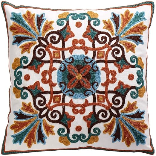 Amazon Com Oneslong Decorative Throw Pillows Covers Embroidered