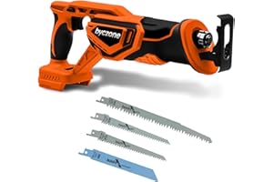 BYCZONE Cordless Reciprocating Saw for Dewalt 20V Battery (without battery), 3000RPM Variable Speed Sawzall with 4pcs Zallsaw Blade, Pivoting Shoe, Keyless Blade Clamp Recipro Saw for Wood, Metal, PVC Pipe