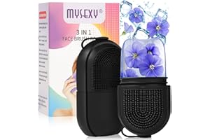 MYSEXY Ice Roller for Face & Eye, Beauty Facial Ice Rollers Ice Holder Mold Face Puffiness Relief Massage Skin Care Tools for Brighten Lubricate Shrink Pores Remove Fine Lines (Black)