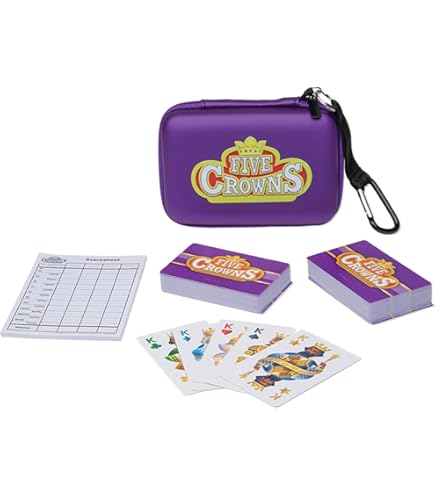 Baraja De Cartas De Póquer Five Crowns - Juego Familiar Para 1 A 7 Jugadores, Diseño Divertido