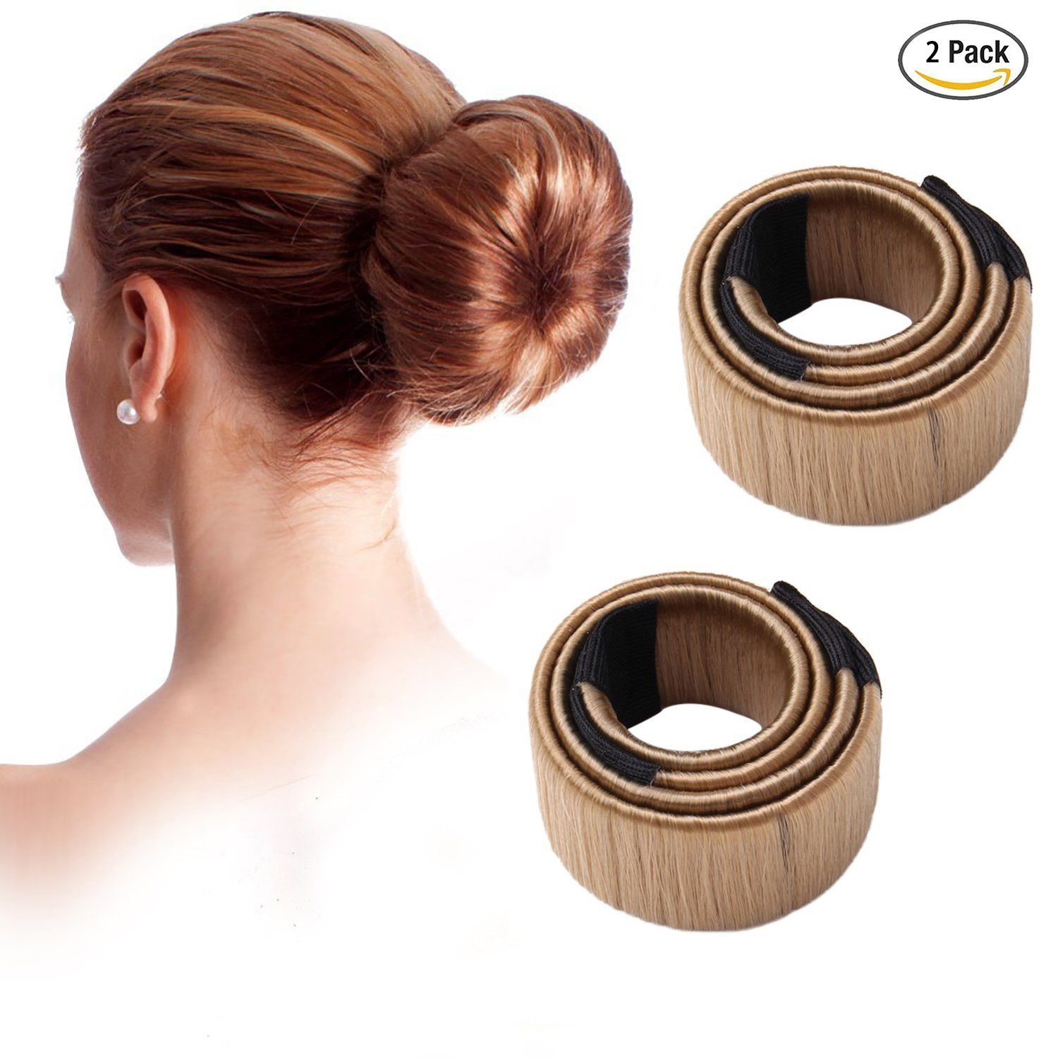 Nalati 2pcs Wig Hairdisk Bun Maker Hair Donut Hair Bun Donut Hair