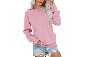 Bingerlily Womens Casual Long Sleeve Sweatshirt Crew Neck Cute Pullover Relaxed Fit Tops
