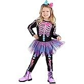 Toddler Sweet Skeleton Costume | Long-Sleeved Shirt, Pants, & Headband Outfit