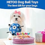 HETOO Interactive Dog Football Toy with Webbing 6 Inch Blue Gray view 7