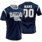 Dallas Shirt Football Fan Custom T-Shirts Personalized Name and Number Sports Fan Apparel for Men Women Kids