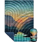 hotkoko Camping Blanket,Lightweight Puffy Printed Camping Blanket Packable Outdoor Blanket for Camping,Traveling, Stadium, Hiking, Picnics