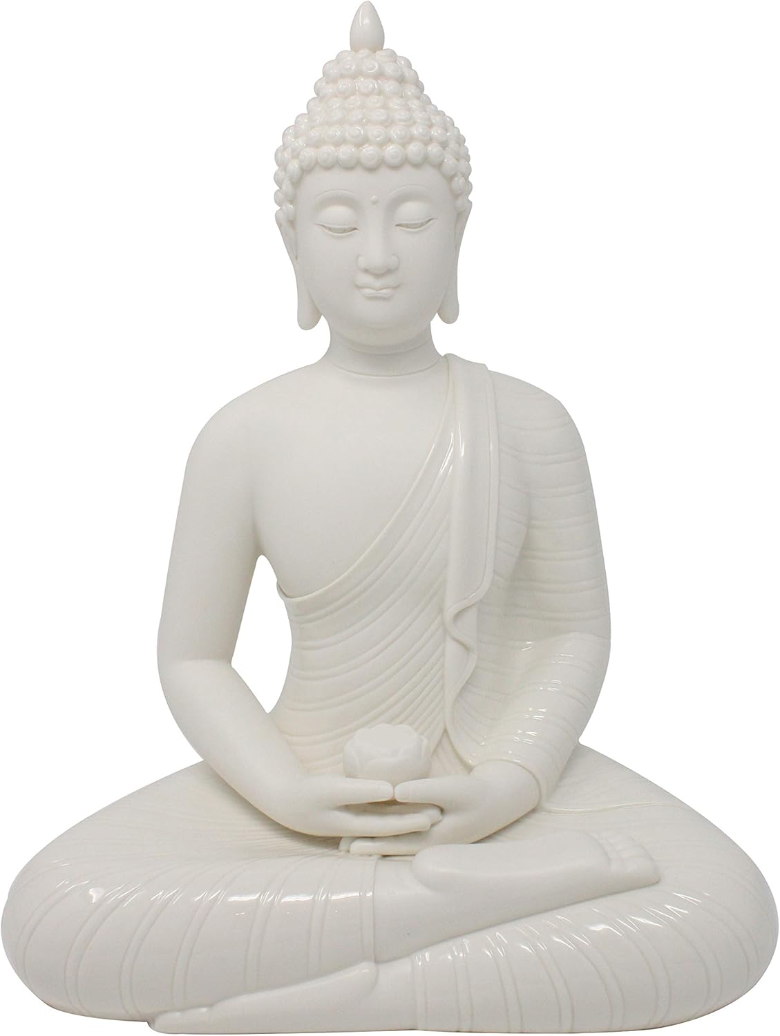 CeraLand Fine Porcelain Meditating Buddha Statue, Buddha