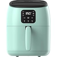 DASH Tasti-Crisp™ Electric Air Fryer Oven, 2.6 Qt., Aqua – Compact Air Fryer for Healthier Food in Minutes, Ideal for Small S